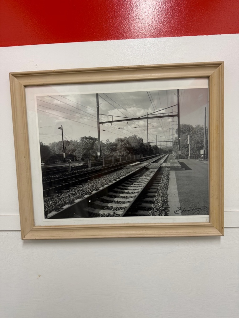 RAIL YARD APPROACHING TRAIN STATION - SCRANTON PA  8 X 10 PREMIUM  PRINT framed